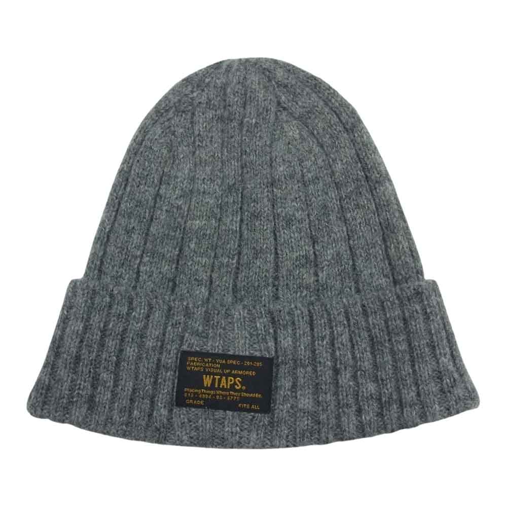 WTAPS ダブルタップス 13AW 132MADT-HT01 BEANIE 01 WOOL J C RENNIE ビーニー ウール レニー ニット キャップ 帽子 グレー系【中古】