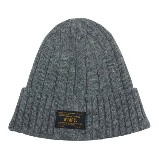 WTAPS ダブルタップス 13AW 132MADT-HT01 BEANIE 01 WOOL J C RENNIE ビーニー ウール レニー ニット キャップ 帽子 グレー系【中古】