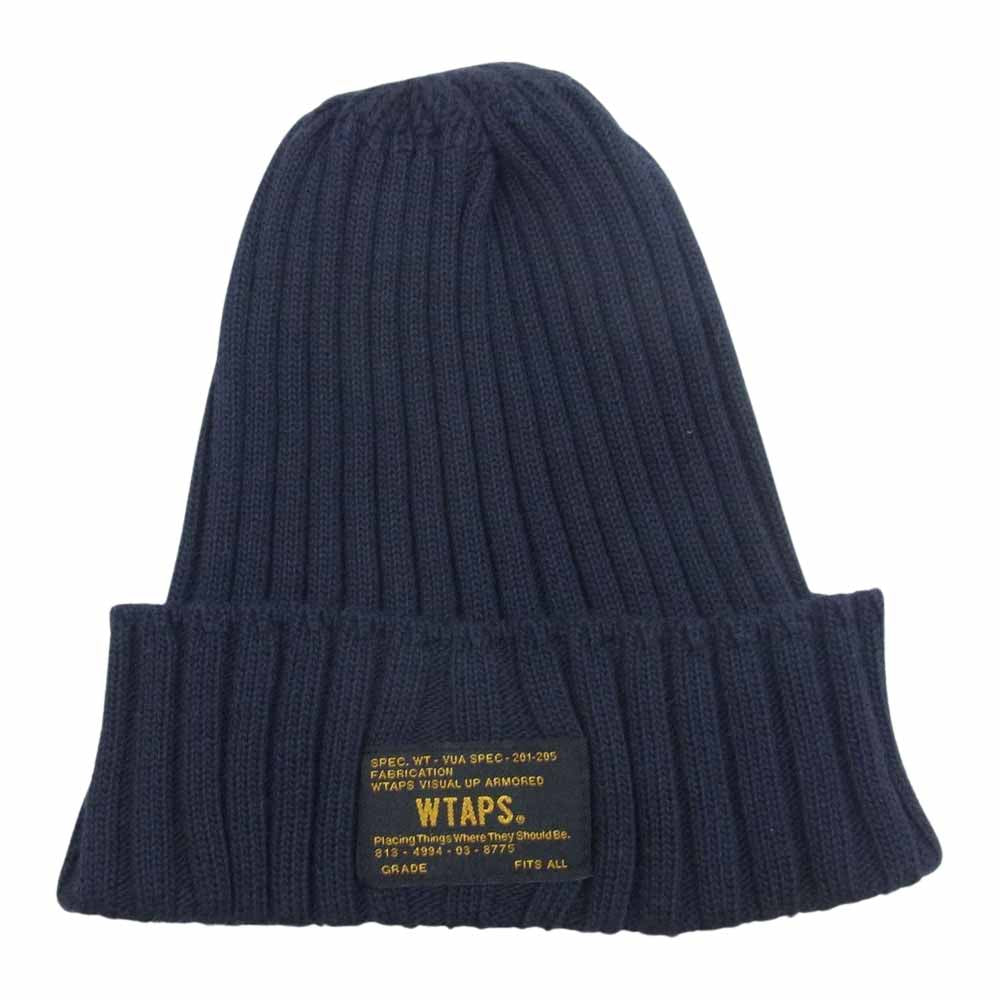 WTAPS ダブルタップス 15SS 151MADT-HT02 BIENIE 02 COPO COOLMAX ビーニー コポ クールマックス ニット キャップ 帽子 ネイビー系 F【中古】