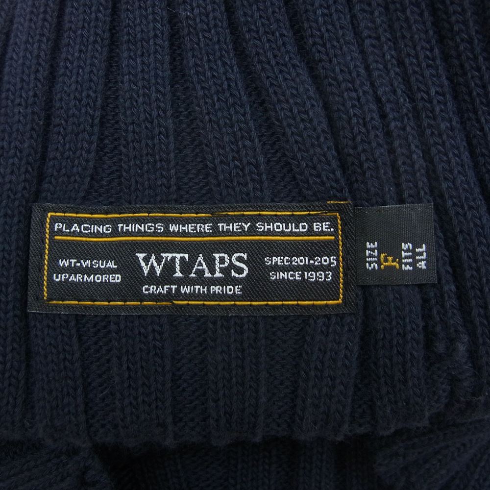 WTAPS ダブルタップス 15SS 151MADT-HT02 BIENIE 02 COPO COOLMAX ビーニー コポ クールマックス ニット キャップ 帽子 ネイビー系 F【中古】