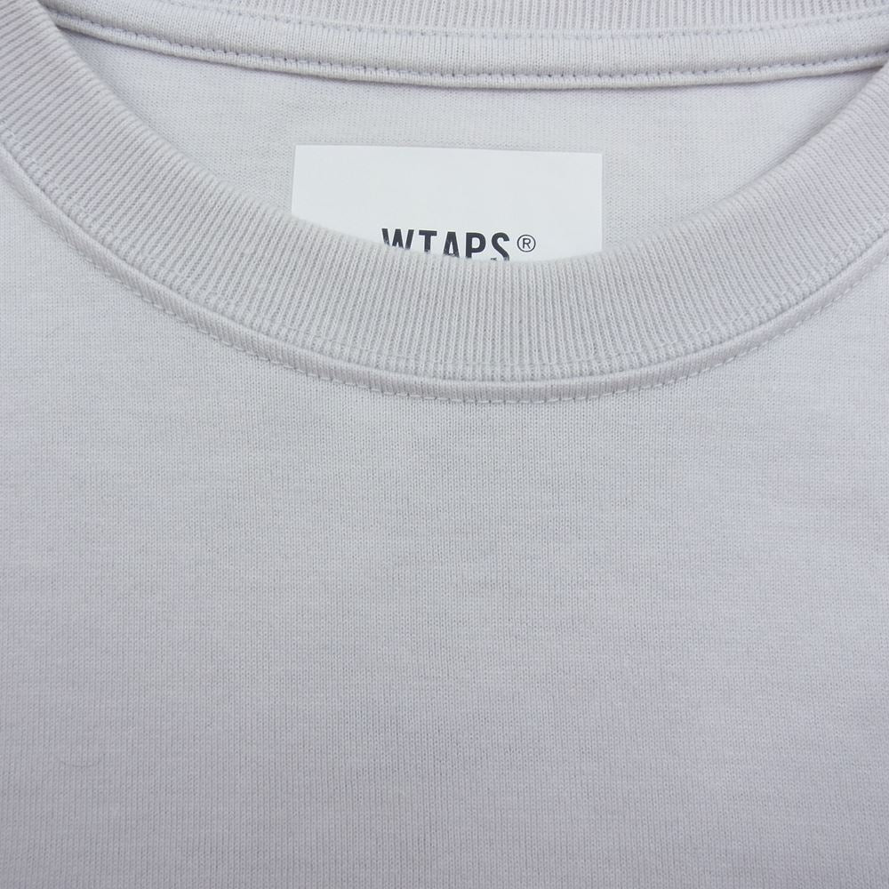 WTAPS ダブルタップス 21SS 211ATDT-CSM16 INSECT 01/LS/COPO インセクト ロゴ ポケット 長袖 Tシャツ ロングスリーブ ロンT グレー系 ライトグレー 03【中古】