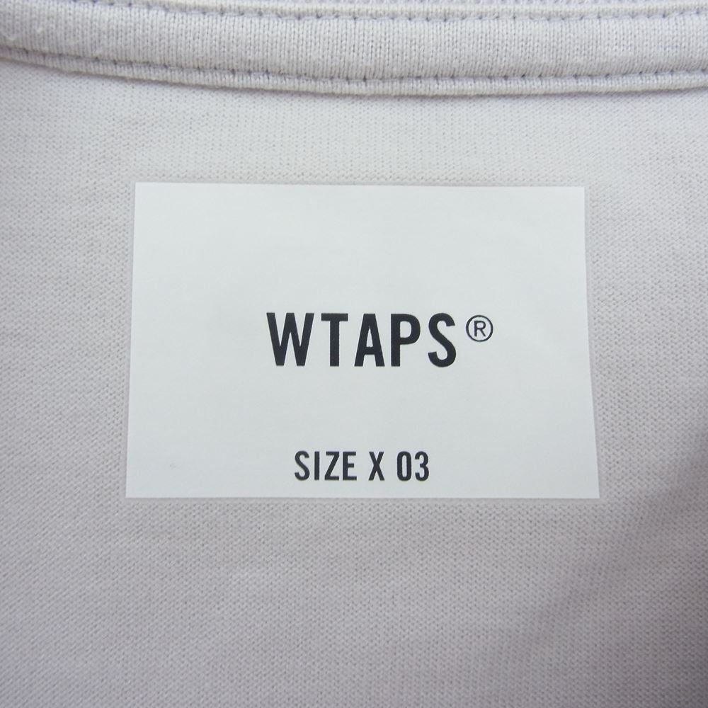 WTAPS ダブルタップス 21SS 211ATDT-CSM16 INSECT 01/LS/COPO インセクト ロゴ ポケット 長袖 Tシャツ ロングスリーブ ロンT グレー系 ライトグレー 03【中古】