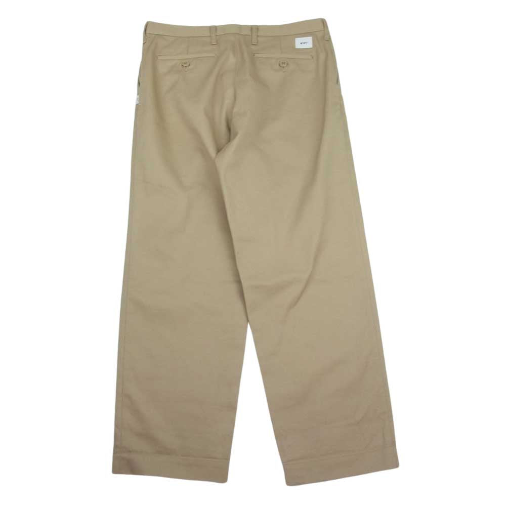 WTAPS ダブルタップス 22SS 221BRDT-PTM05 CREASE/TROUSERS/COPO.TWILL クリース トラウザーズ チノ パンツ ベージュ系 04【中古】