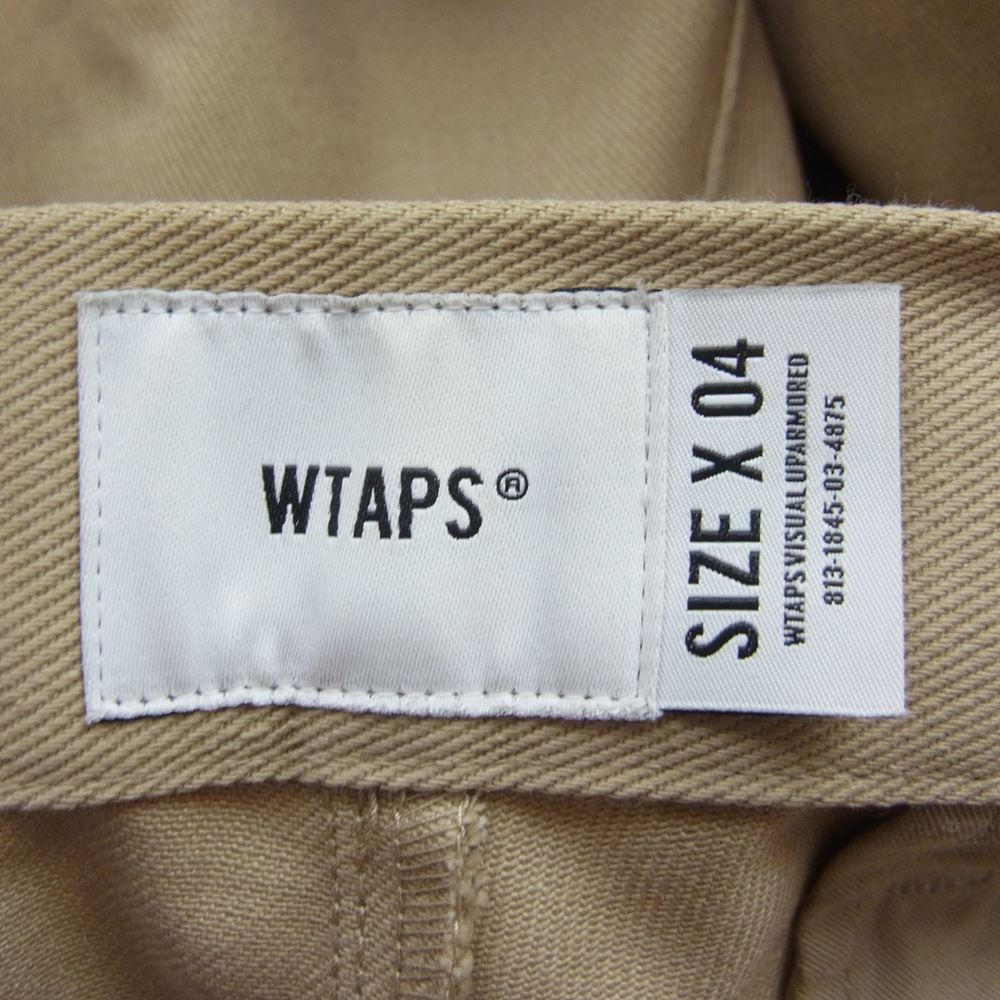WTAPS ダブルタップス 22SS 221BRDT-PTM05 CREASE/TROUSERS/COPO.TWILL クリース トラウザーズ チノ パンツ ベージュ系 04【中古】