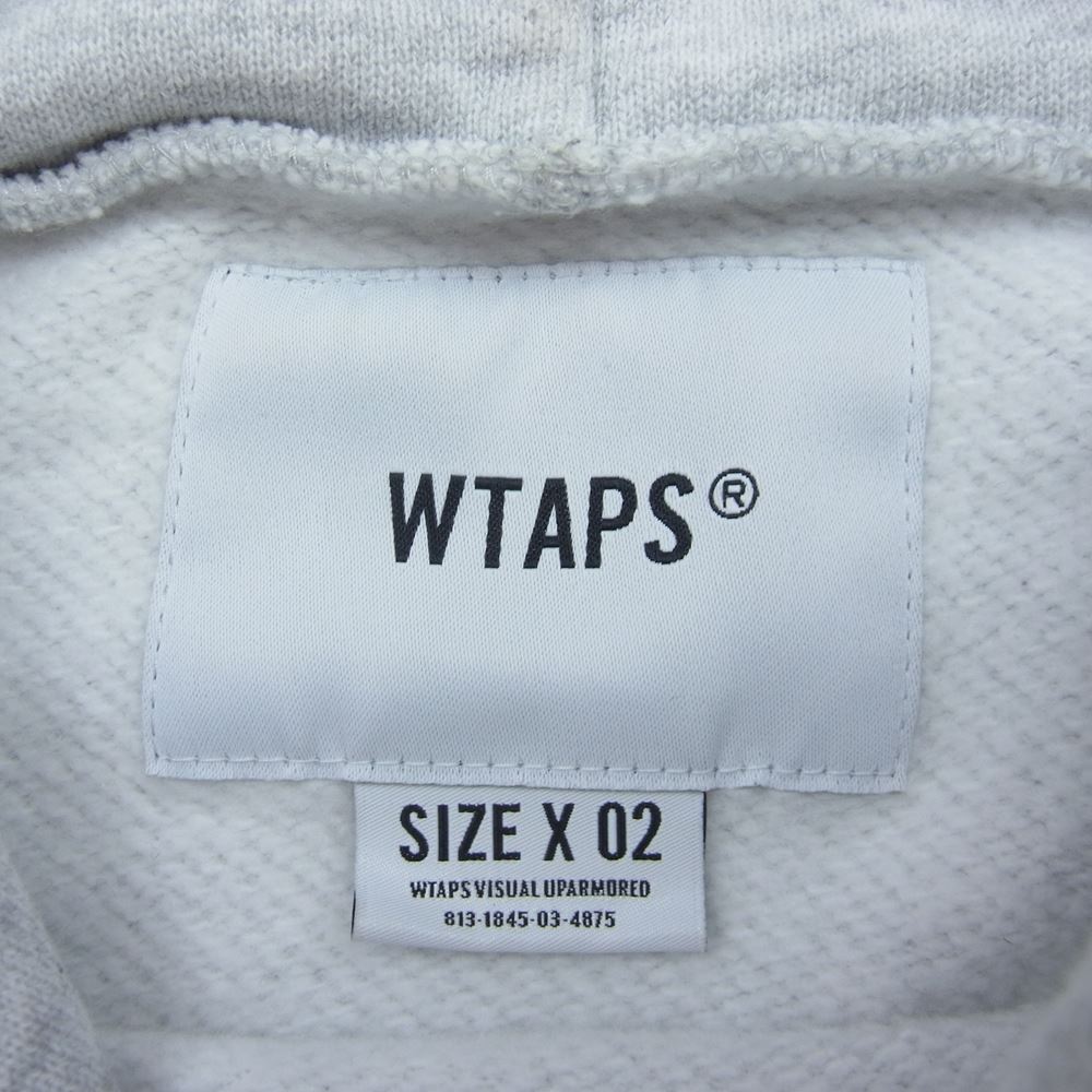 WTAPS ダブルタップス 19AW 192ATDT-CSM16 AXE. DESIGN HOODED 02 SWEAT SHIRT フーデッド スウェット シャツ パーカー フーディー フード ロゴ刺? グレー系 02【中古】