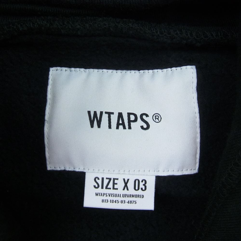 WTAPS ダブルタップス 20AW 202ATDT-CSM30 OG HOODED SWEAT SHIRT フーデッド スウェット シャツ パーカー フード フーディー ロゴ刺繍 ブラック系 03【中古】