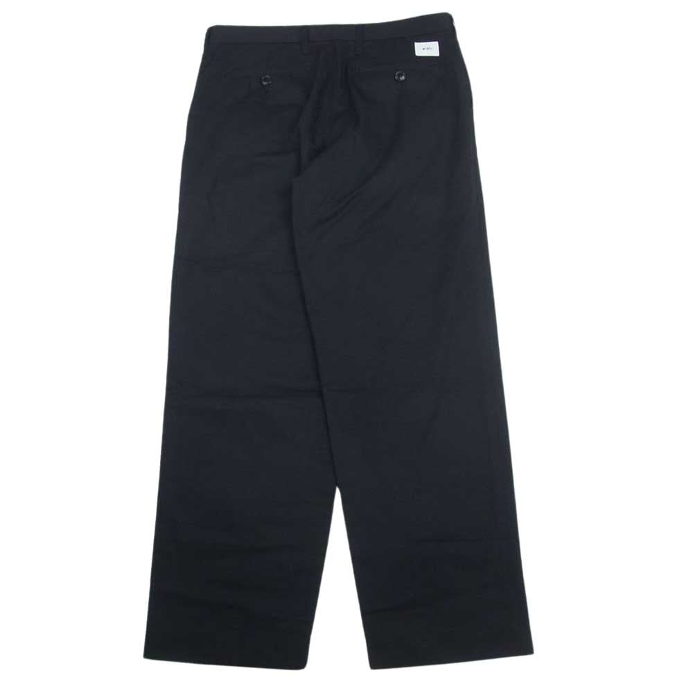WTAPS ダブルタップス 22AW 222BRDT-PTM04 CREASE TROUSERS クリーストラウザーズ スラックス パンツ ブラック系 04【中古】