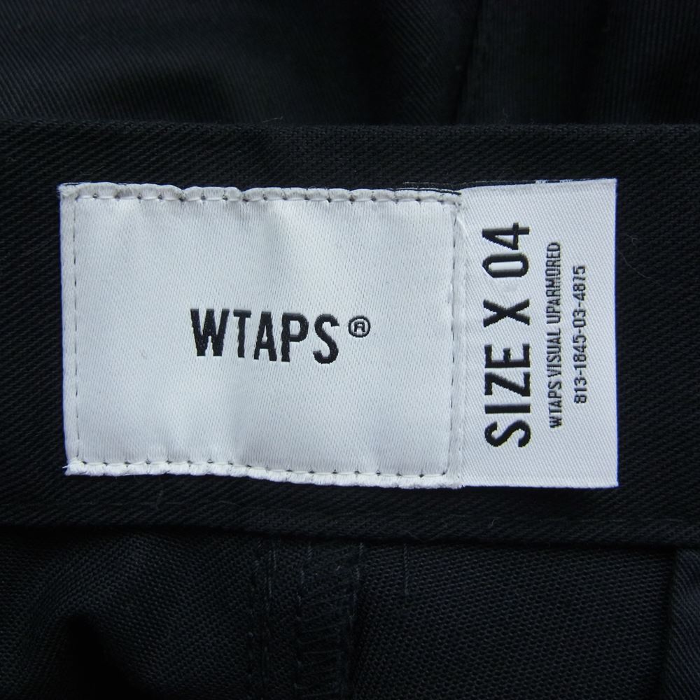 WTAPS ダブルタップス 22AW 222BRDT-PTM04 CREASE TROUSERS クリーストラウザーズ スラックス パンツ ブラック系 04【中古】