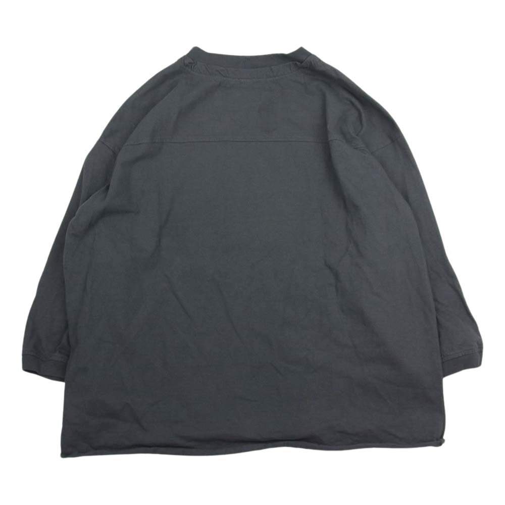 TENDERLOIN テンダーロイン 20AW FOOTBALL SHT フットボール シャツ 七分袖 Tシャツ バックロゴ プリント グレー系 XL【中古】