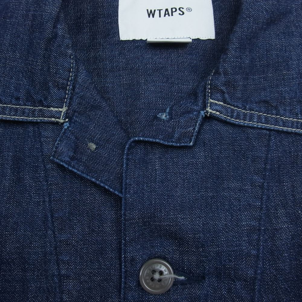 WTAPS ダブルタップス 19SS 191WVDT-SHM02 L/S DENIM WORK SHIRT デニム ワーク シャツ コットン 長袖 インディゴブルー系 02【中古】