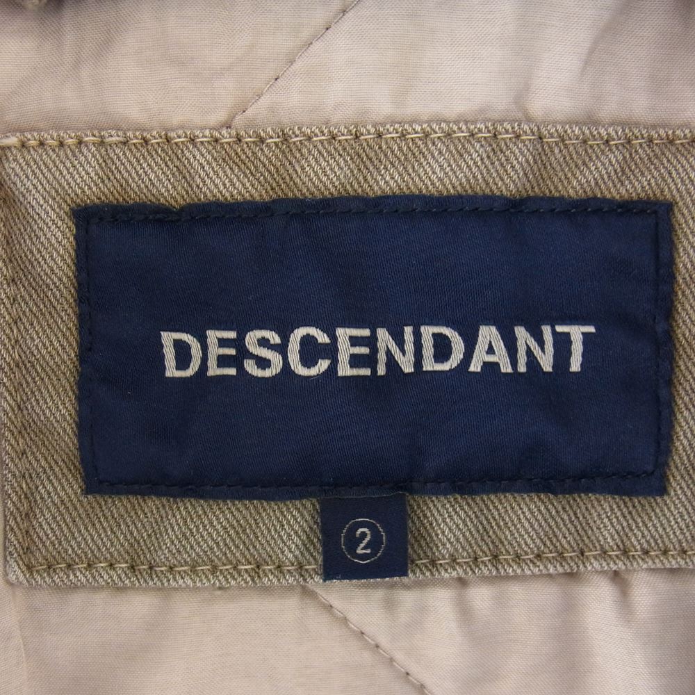 DESCENDANT ディセンダント 18AW 182WVDS-JKM03 CRICKET TWILL JACKET クリケット ツイル ジャケット 裏地キルティング ライトブラウン系 カーキ系 ２【中古】
