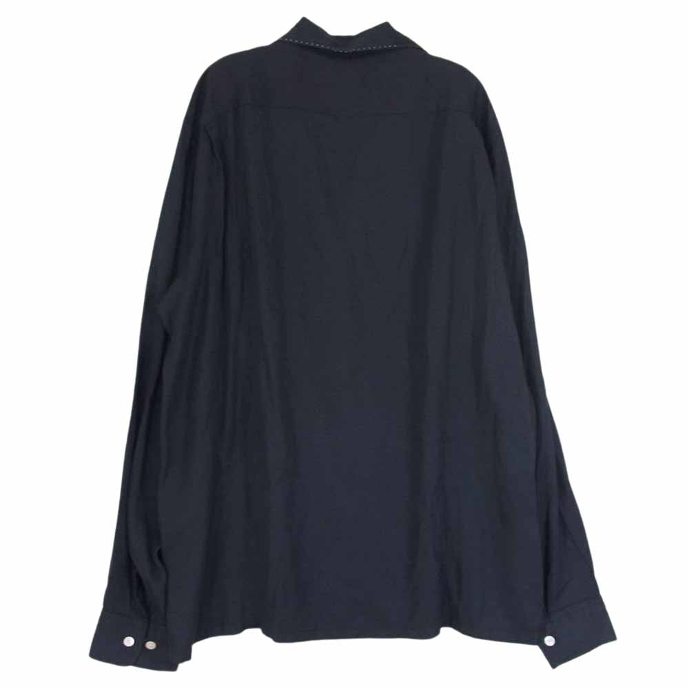 RUDE GALLERY ルードギャラリー Black Rebel ブラック レーベル レーヨン 長袖 オープンカラーシャツ ブラック系 M【中古】