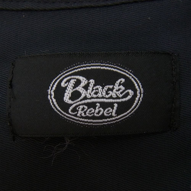 RUDE GALLERY ルードギャラリー Black Rebel ブラック レーベル レーヨン 長袖 オープンカラーシャツ ブラック系 M【中古】