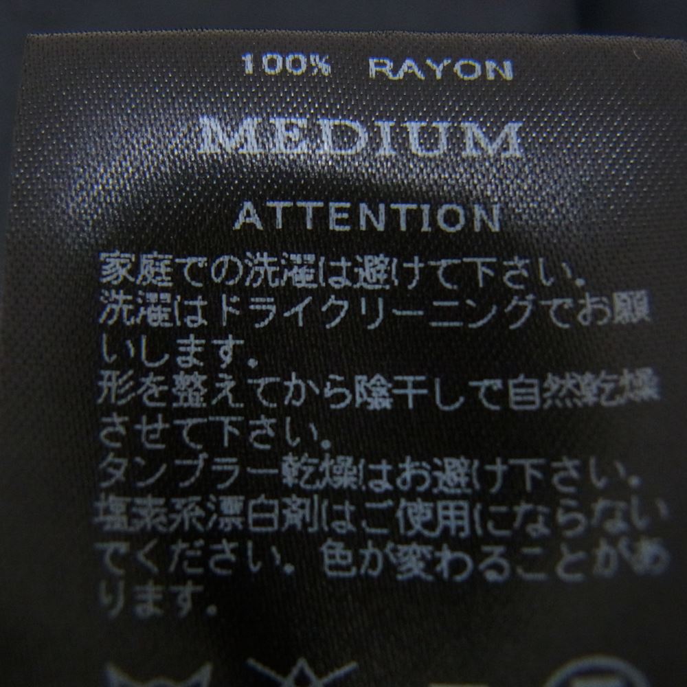 RUDE GALLERY ルードギャラリー Black Rebel ブラック レーベル レーヨン 長袖 オープンカラーシャツ ブラック系 M【中古】