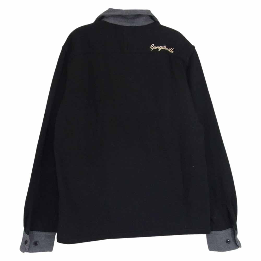 GANGSTERVILLE ギャングスタービル GSV-10-FW2-05 長袖 オープンカラー ニット シャツ ブラック系 M【中古】