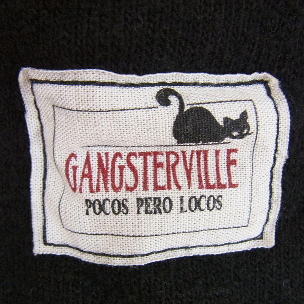 GANGSTERVILLE ギャングスタービル GSV-10-FW2-05 長袖 オープンカラー ニット シャツ ブラック系 M【中古】