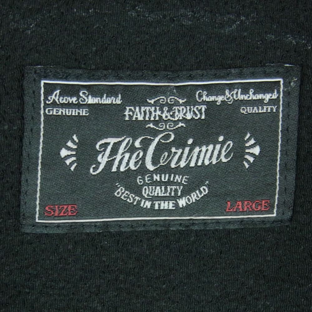 CRIMIE クライミー バック刺繍 オープンカラー 長袖 シャツ ポリエステル 日本製 ブラック系 L【中古】
