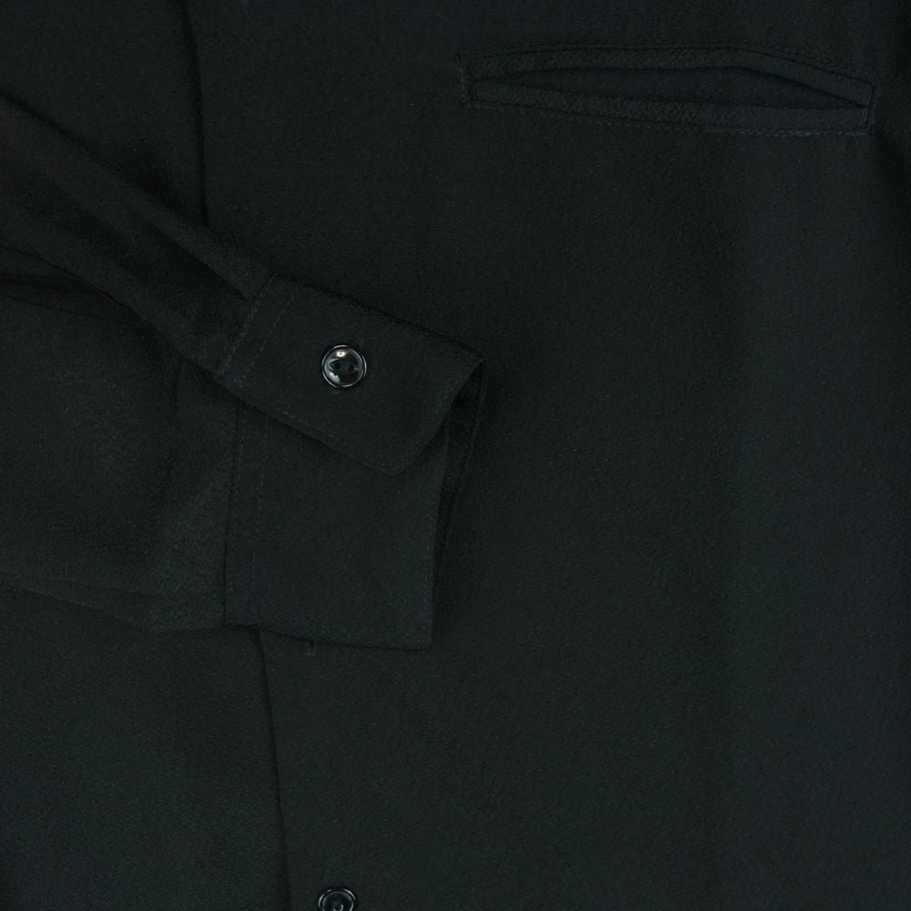 CRIMIE クライミー バック刺繍 オープンカラー 長袖 シャツ ポリエステル 日本製 ブラック系 L【中古】