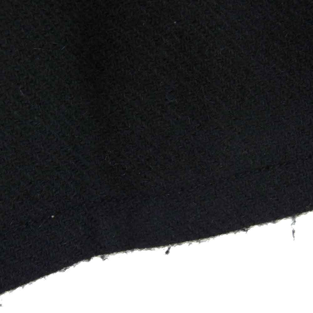 RUDE GALLERY ルードギャラリー チェーンステッチ刺繍 ウール オープンカラー 長袖 シャツ ブラック系 4【中古】