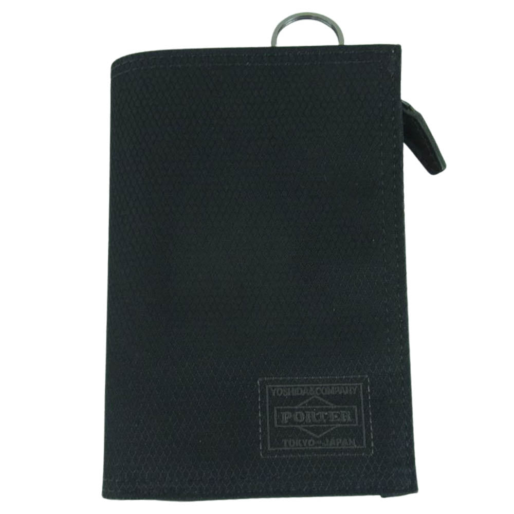 PORTER ポーター 653-09755 DILL WALLET M ディル 2つ折り ウォレット 財布 Lサイズ ブラック系【美品】【中古】