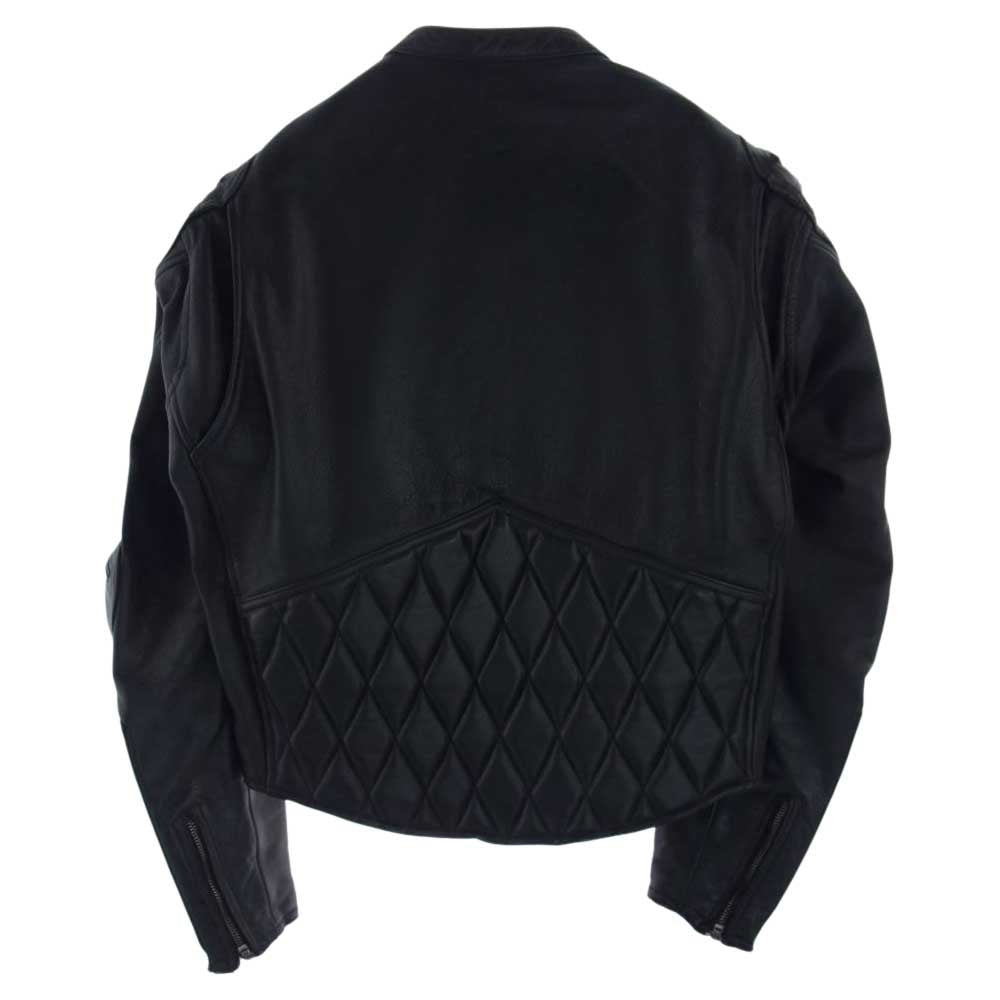 KADOYA カドヤ エルボー&ショルダー&背面プロテクター着脱式 ホースハイド レザー ライダース ジャケット ブラック系 L【中古】