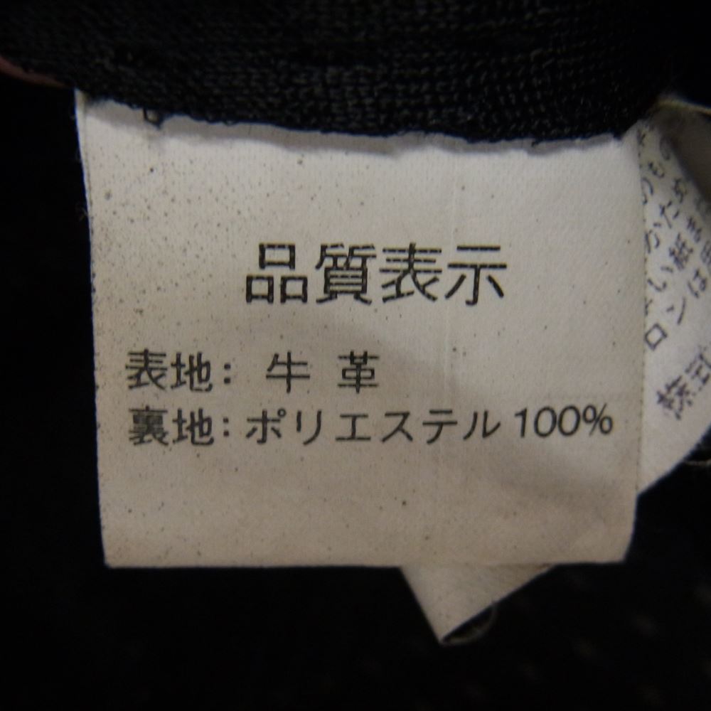 KADOYA カドヤ エルボー&ショルダー&背面プロテクター着脱式 ホースハイド レザー ライダース ジャケット ブラック系 L【中古】