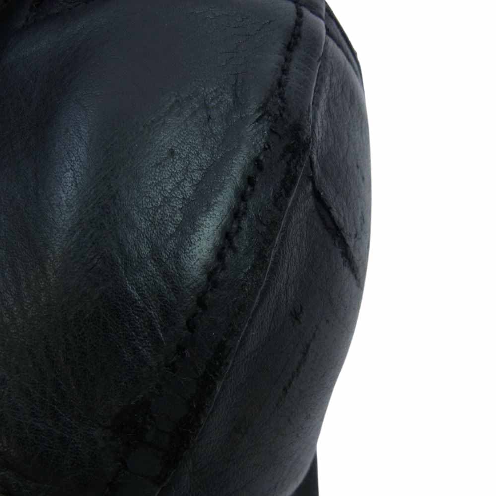 KADOYA カドヤ エルボー&ショルダー&背面プロテクター着脱式 ホースハイド レザー ライダース ジャケット ブラック系 L【中古】