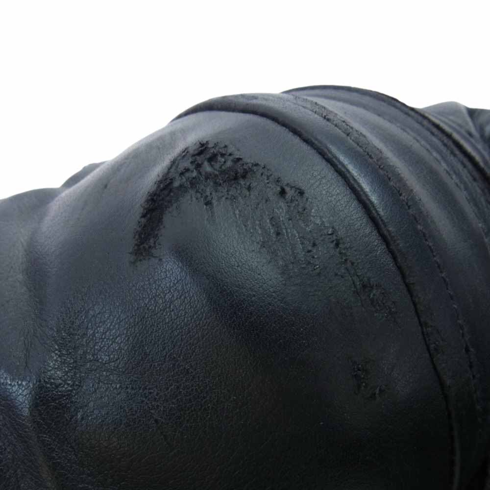 KADOYA カドヤ エルボー&ショルダー&背面プロテクター着脱式 ホースハイド レザー ライダース ジャケット ブラック系 L【中古】