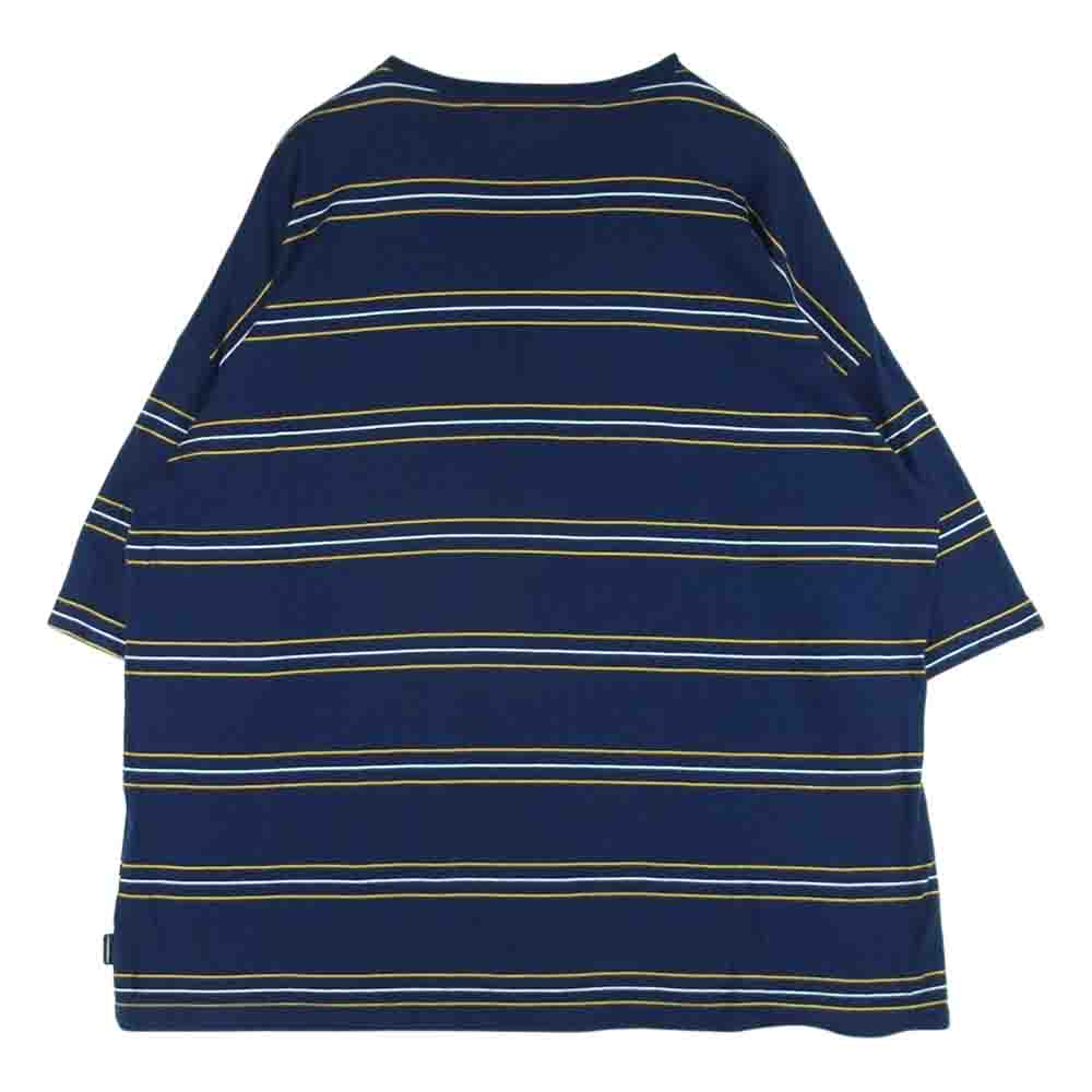 NEIGHBORHOOD ネイバーフッド 23SS 231FPNH-CSM08 BORDER CREWNECK SS ボーダー クルーネック 半袖 Tシャツ ネイビー系 L【中古】