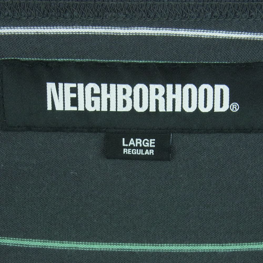 NEIGHBORHOOD ネイバーフッド 23SS 231FPNH-CSM07 BORDER CREWNECK LS ボーダー クルーネック ロング スリーブ カットソー グレー系 L【中古】