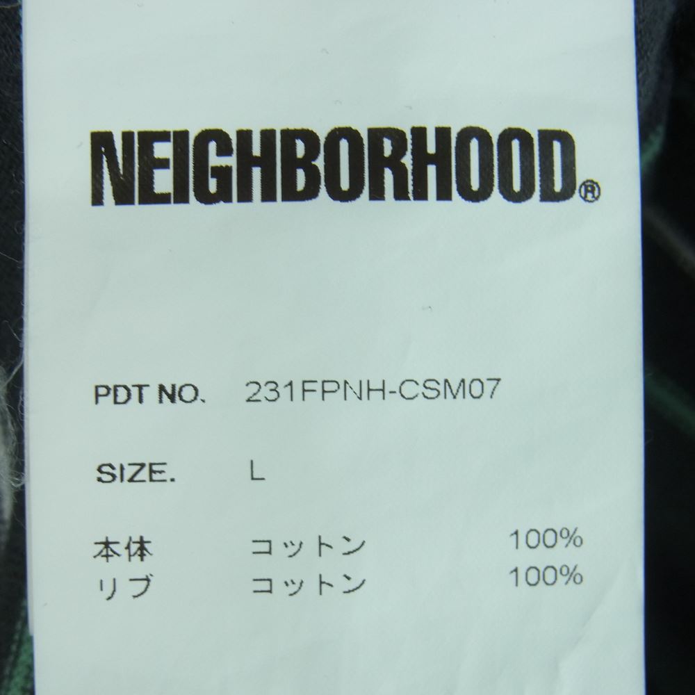 NEIGHBORHOOD ネイバーフッド 23SS 231FPNH-CSM07 BORDER CREWNECK LS ボーダー クルーネック ロング スリーブ カットソー グレー系 L【中古】