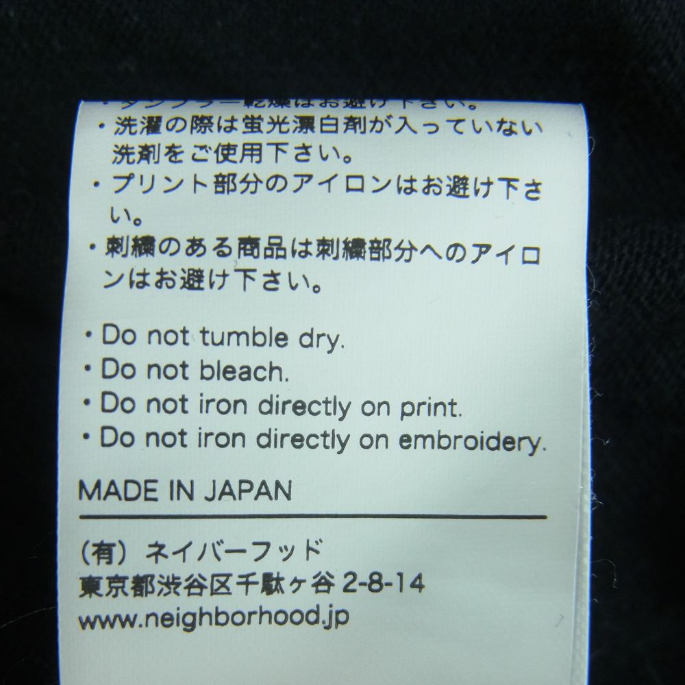 NEIGHBORHOOD ネイバーフッド 231PCNH-LT06 NH.TEE LS-6 長袖 Tシャツ コットン 日本製 ブラック系 L【中古】