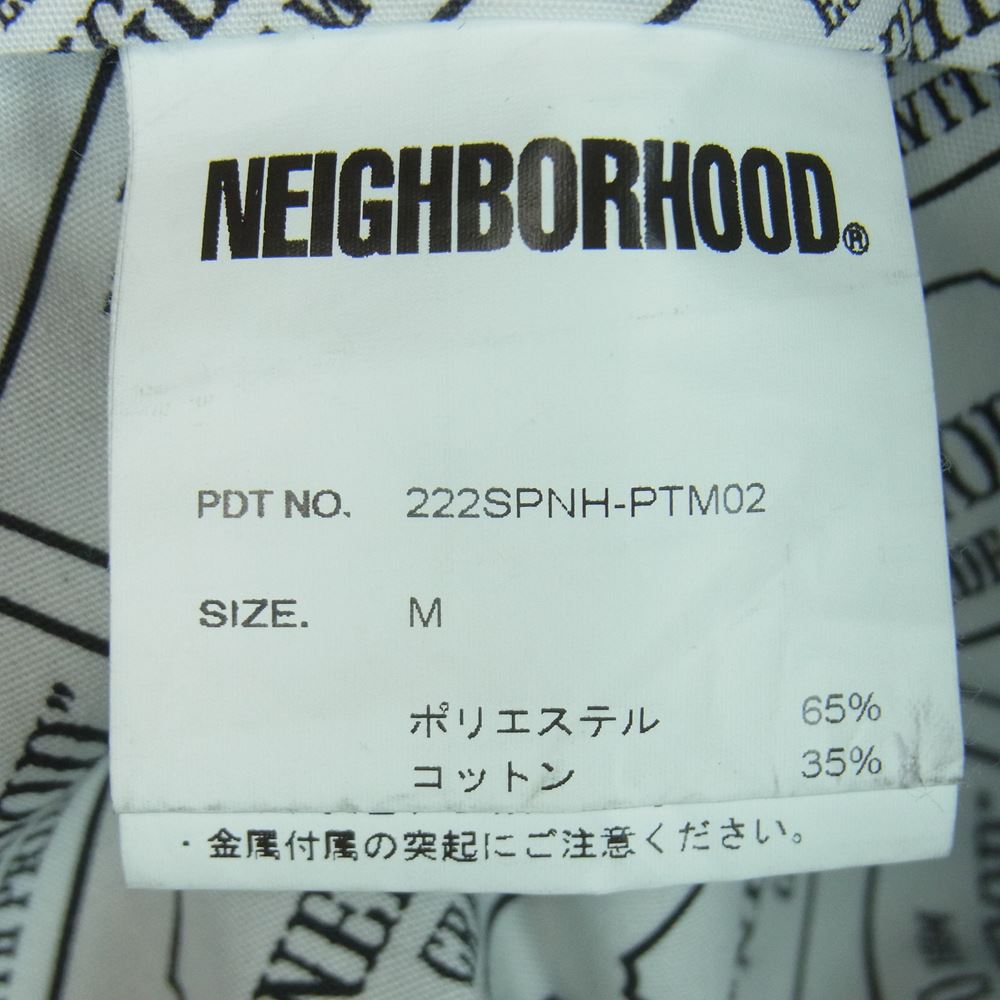 NEIGHBORHOOD ネイバーフッド 222SPNH-PTM02 WP BAGGYSILHOUETTE PT . EC バギー シルエット ワーク パンツ ダークネイビー系 M【中古】
