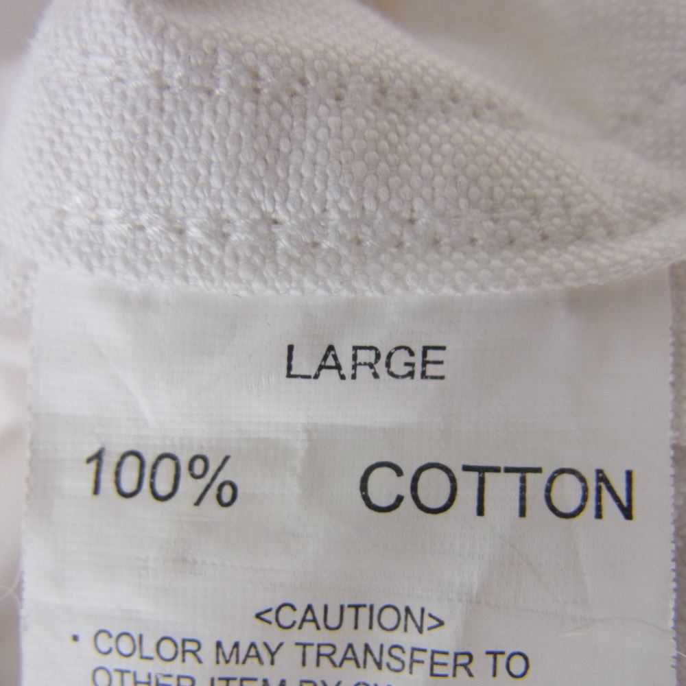 STUSSY ステューシー RN94974CA28269DAB ロゴ プリント オックスフォード 長袖 シャツ オフホワイト系 L【中古】