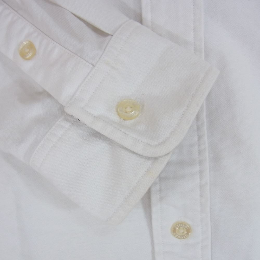STUSSY ステューシー RN94974CA28269DAB ロゴ プリント オックスフォード 長袖 シャツ オフホワイト系 L【中古】