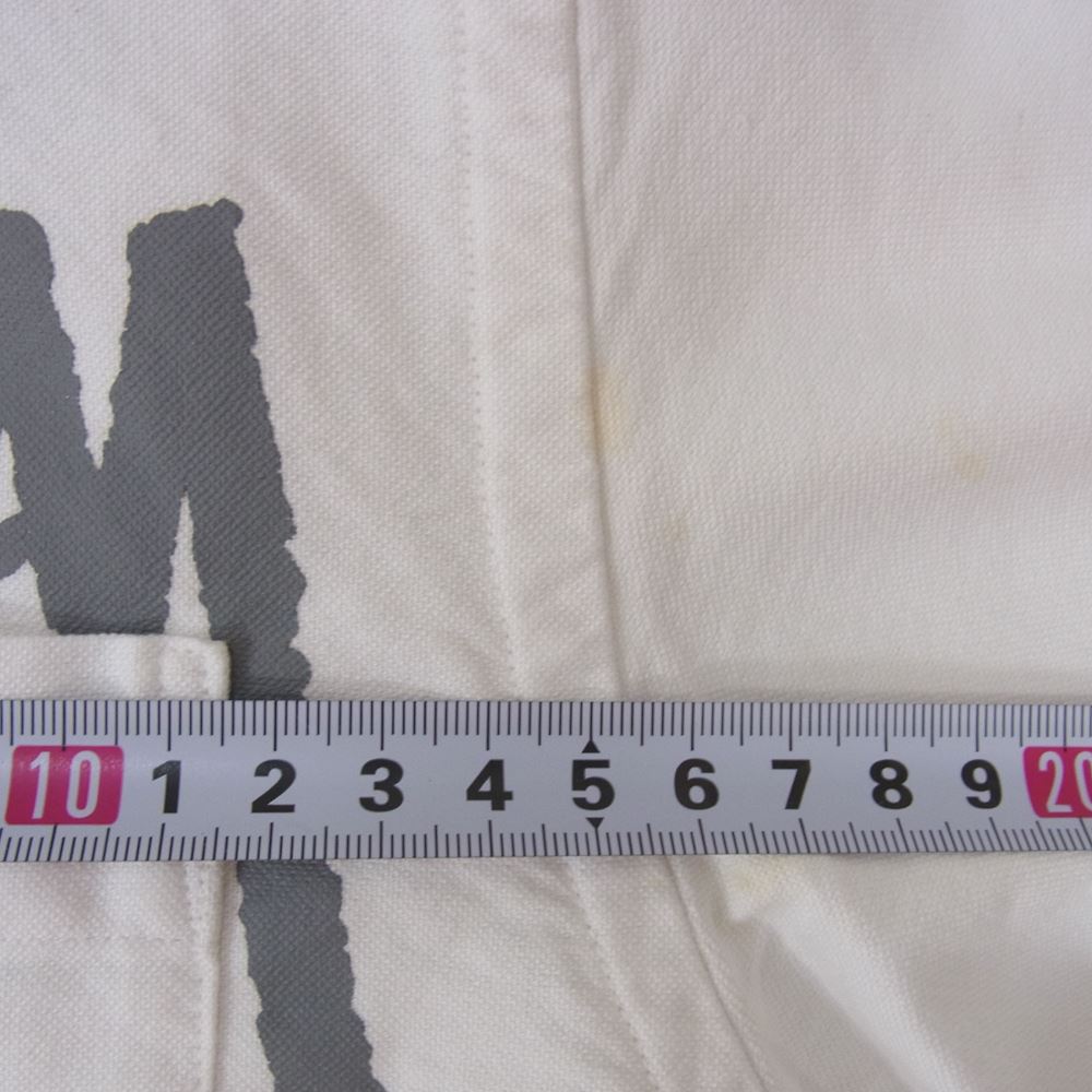 STUSSY ステューシー RN94974CA28269DAB ロゴ プリント オックスフォード 長袖 シャツ オフホワイト系 L【中古】