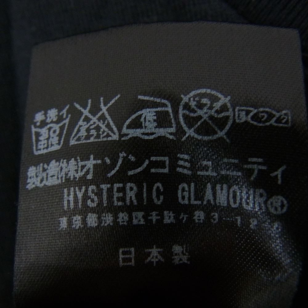 HYSTERIC GLAMOUR ヒステリックグラマー 4CL-5413 ENDLESS PARTY エンドレスパーティ ガールプリント 長袖  Vネック Tシャツ ブラック系 L【中古】
