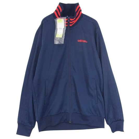 adidas アディダス S06042 NEO ハイネック トラックトップ ジャージー ジャケット ネイビー系 O【中古】