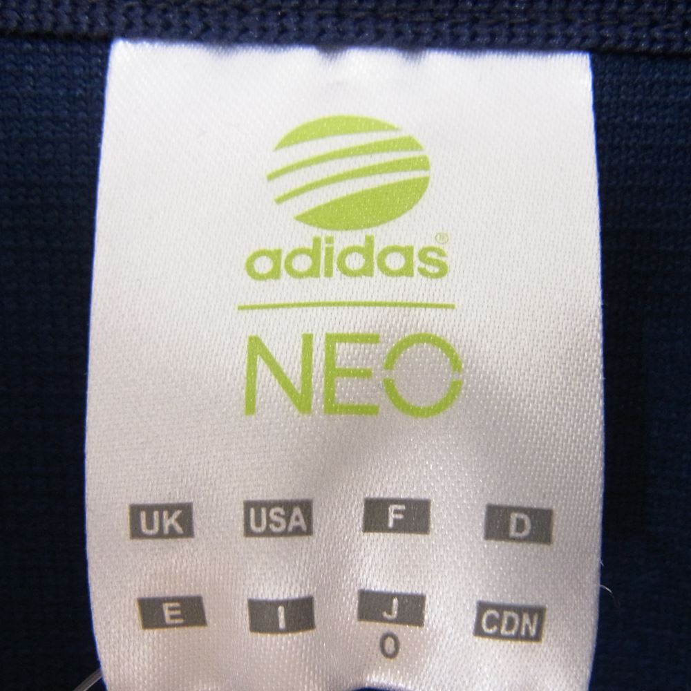 adidas アディダス S06042 NEO ハイネック トラックトップ ジャージー ジャケット ネイビー系 O【中古】