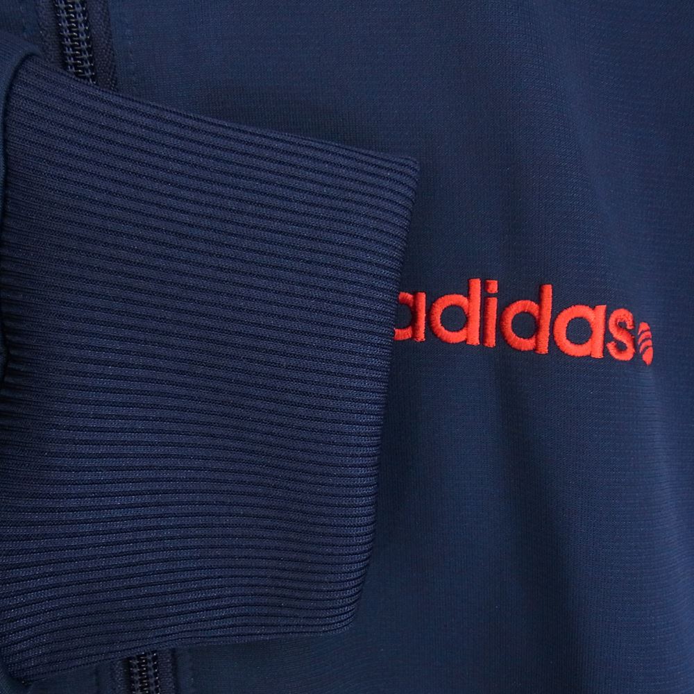 adidas アディダス S06042 NEO ハイネック トラックトップ ジャージー ジャケット ネイビー系 O【中古】