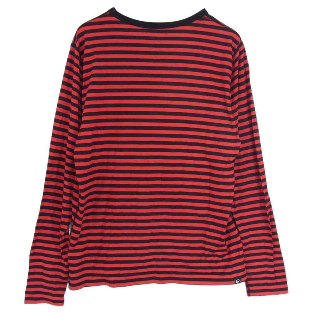 HYSTERIC GLAMOUR ヒステリックグラマー 4CL-5423 RAMONES ラモーンズ ボーダー 長袖 Tシャツ レッド系 L【中古】