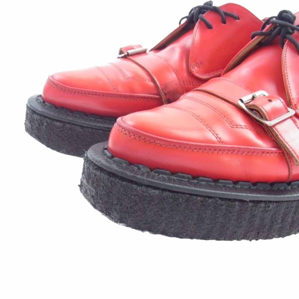GEORGE COX ジョージコックス 1734-102 × Anotheryouth アナザーユース モンクストラップ ラバーソール レッド系 ブラック系 UK8【中古】