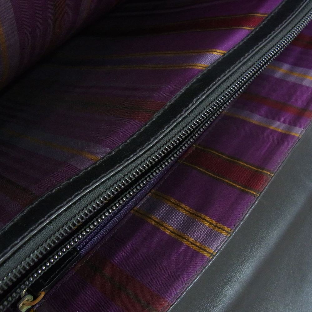 ETRO エトロ ペイズリー柄 エンボス加工 マルゴット ビジネスバッグ ブリーフケース ブラック系【中古】