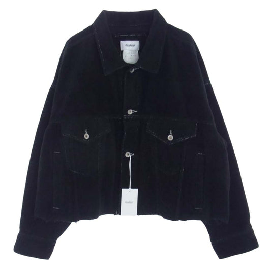 ダブレット 22AW 22AW19BL151 CUT OFF FUZZY JACKET BLACK カット オフ ジャケット ブラック系 S【中古】