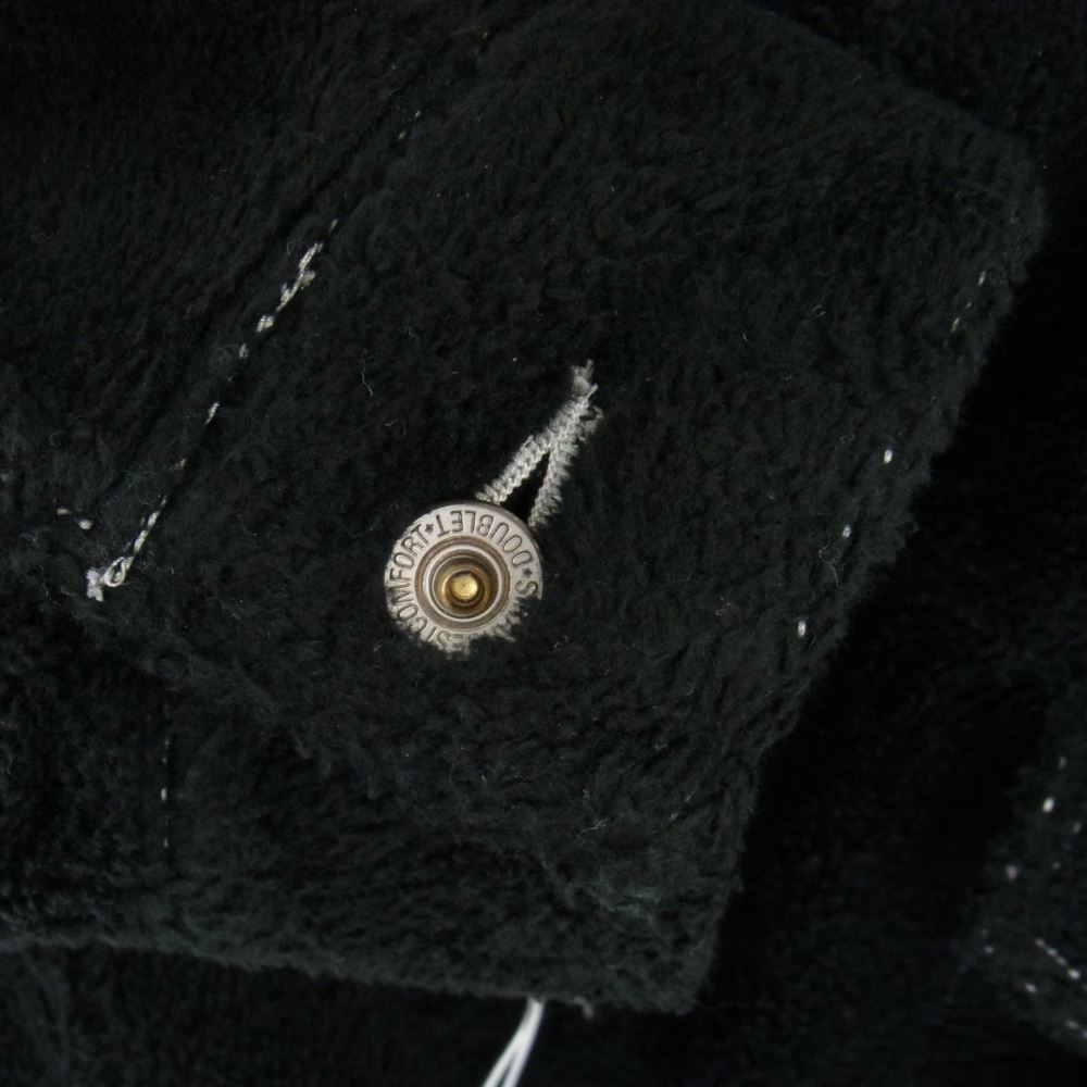 ダブレット 22AW 22AW19BL151 CUT OFF FUZZY JACKET BLACK カット オフ ジャケット ブラック系 S【中古】