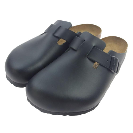 BIRKENSTOCK ビルケンシュトック 0060191 BOSTON ボストン レザー ブラック サンダル ブラック系 28.5cm【新古品】【未使用】【中古】