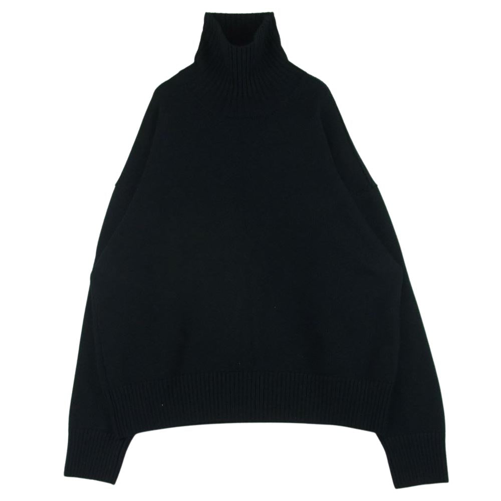 シュタイン 21AW ST314 SUTER140s OVERSIZED IMPRESSION HIGH NECK KNIT オーバーサイズ インプレッション ハイネック ニット セーター ブラック系 M【中古】