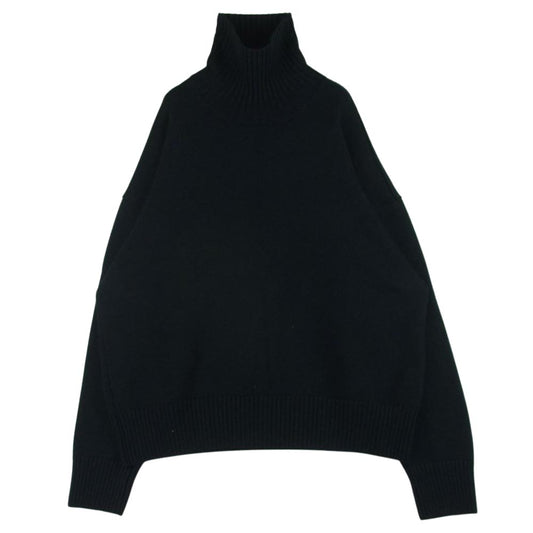 シュタイン 21AW ST314 SUTER140s OVERSIZED IMPRESSION HIGH NECK KNIT オーバーサイズ インプレッション ハイネック ニット セーター ブラック系 M【中古】
