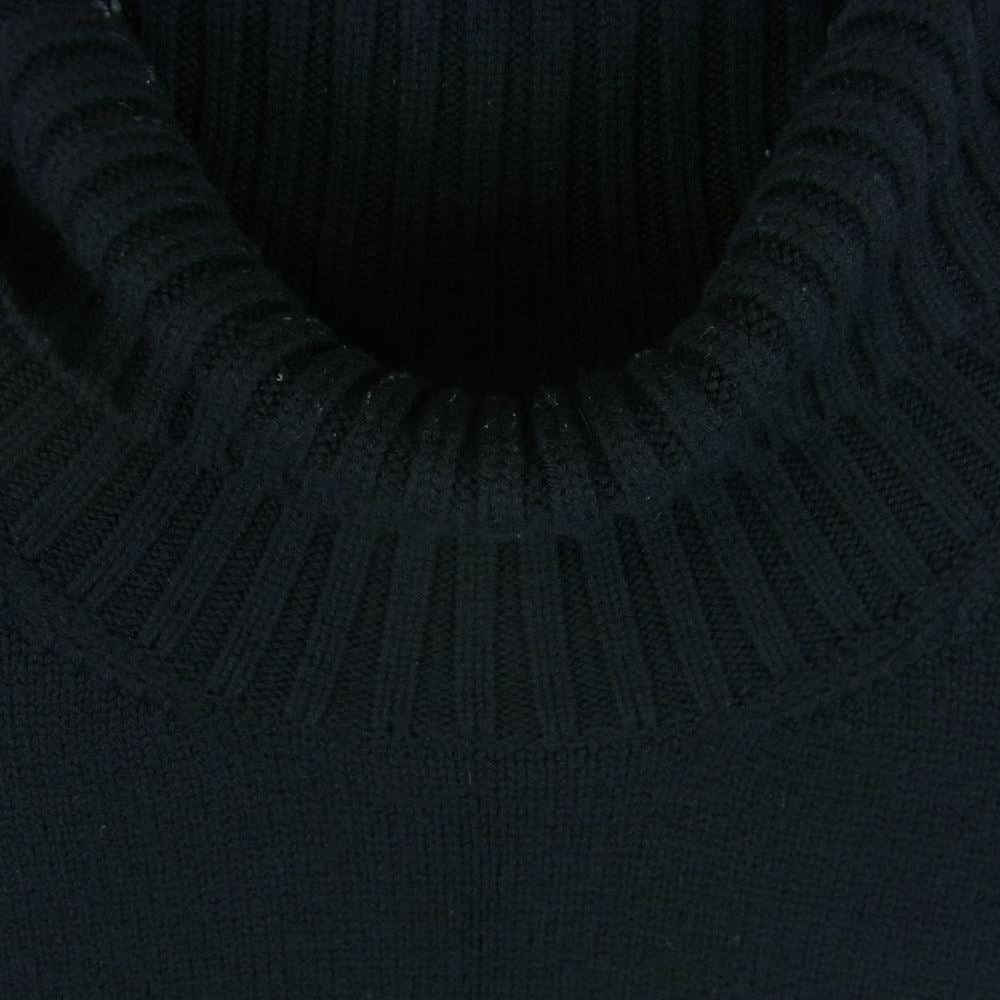 シュタイン 21AW ST314 SUTER140s OVERSIZED IMPRESSION HIGH NECK KNIT オーバーサイズ インプレッション ハイネック ニット セーター ブラック系 M【中古】