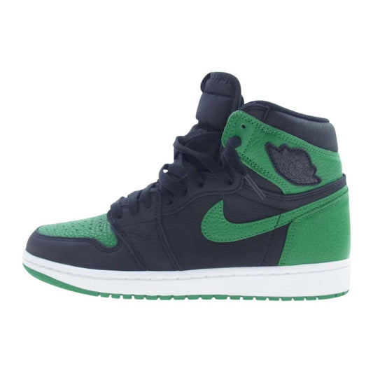 NIKE AIR JORDAN ナイキ ジョーダン 555088-030 1 Retro High OG Black/Pine Green AJ1 レトロ ハイ OG ブラック/パイングリーン スニーカー ブラック系 グリーン系 26.5cm【美品】【中古】